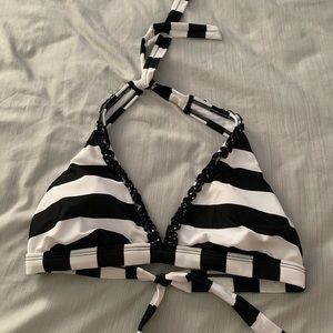 striped bikini top